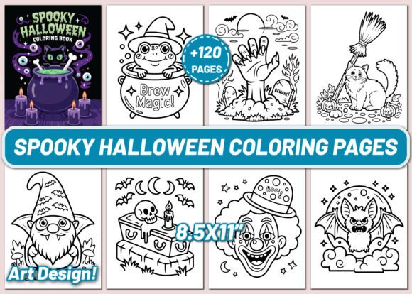 120 Spooky Halloween Coloring Pages: A Comprehensive Look at the Ultimate Halloween Coloring Bundle