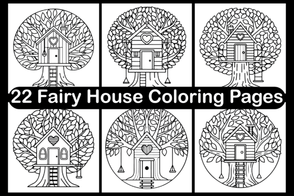 22 Fairy House Coloring Pages for Adults: A Creative and Practical Resource