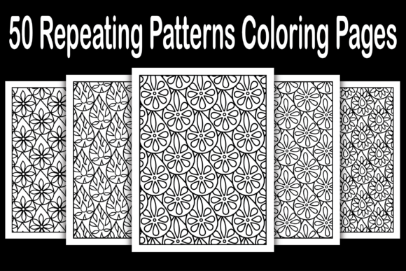 50 Repeating Patterns Coloring Pages for Adults
