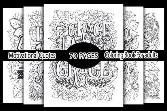 70 Motivational Quotes Coloring Books for Adults and Kids