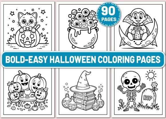 Bold and Easy Halloween Coloring Pages