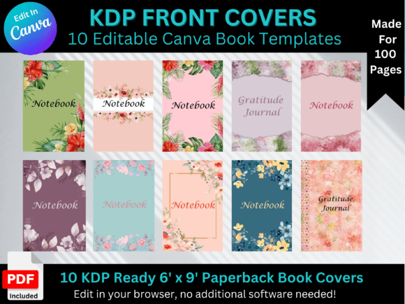 Canva Editable Book Covers