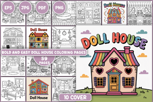 Doll House Coloring Pages