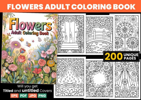 Flowers Adult Coloring Book – A Creative Escape for Every Artist
