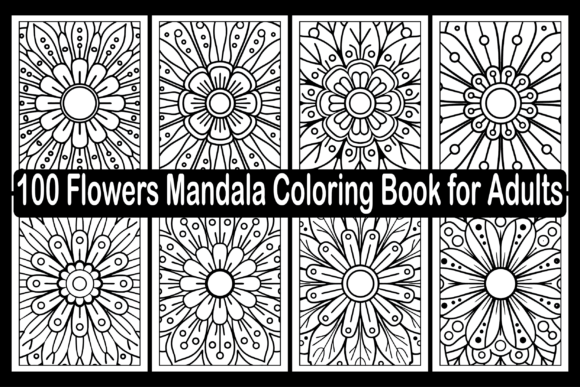 Flowers Mandala Coloring Book for Adults
