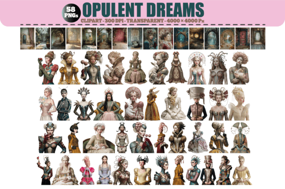 Opulent Dreams Clipart – 58 PNGs
